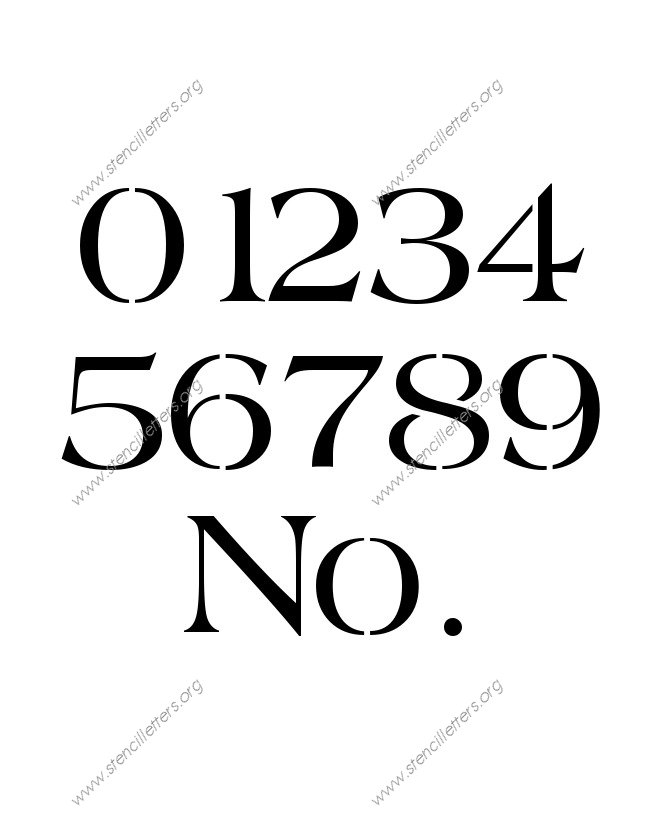 1960s Americana Number Stencil