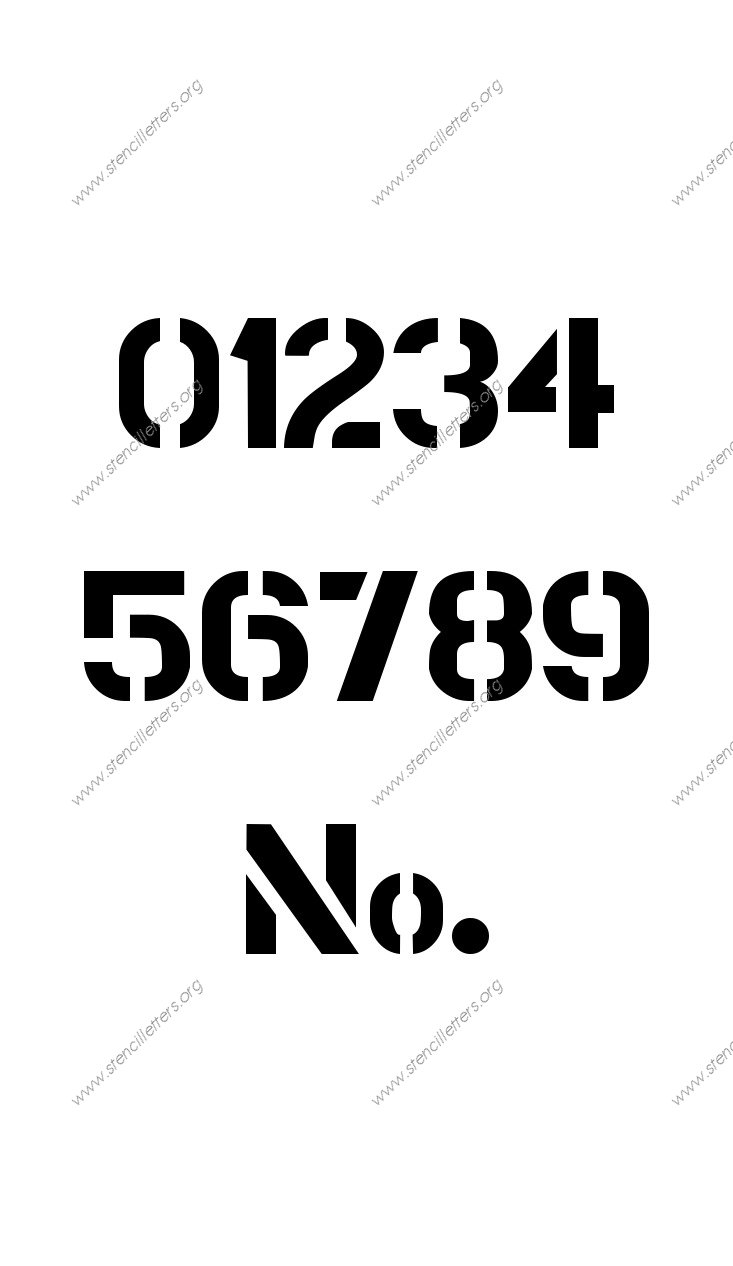 Gothic Bold Army A to Z uppercase letter stencils