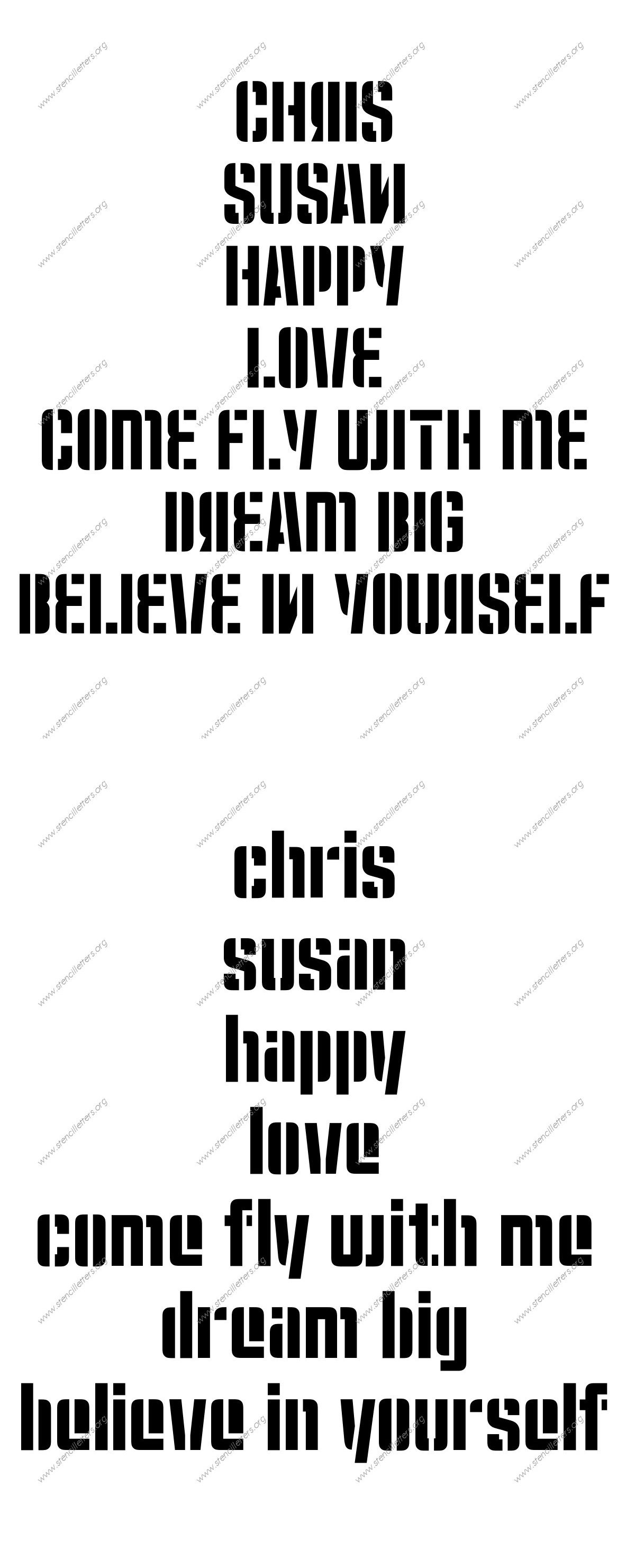 Trendy Modern Names, Words, Phrases samples