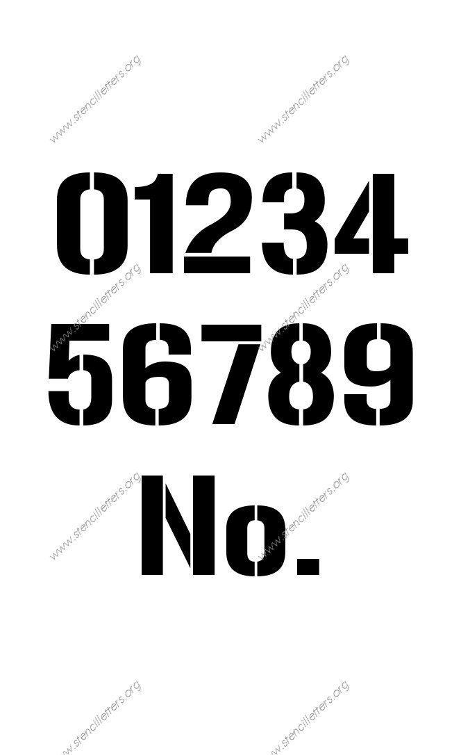 1970s Novelty Number Stencil