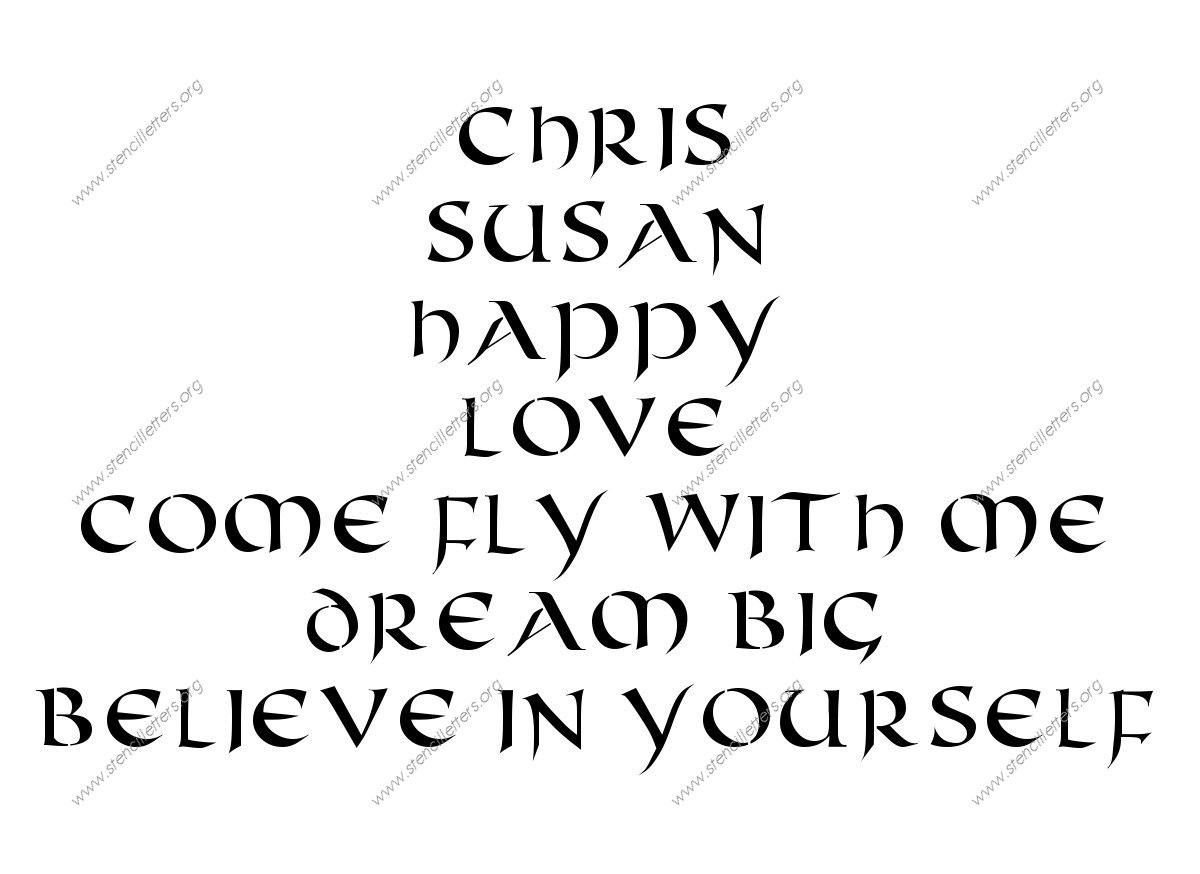 Celtic International Names, Words, Phrases samples