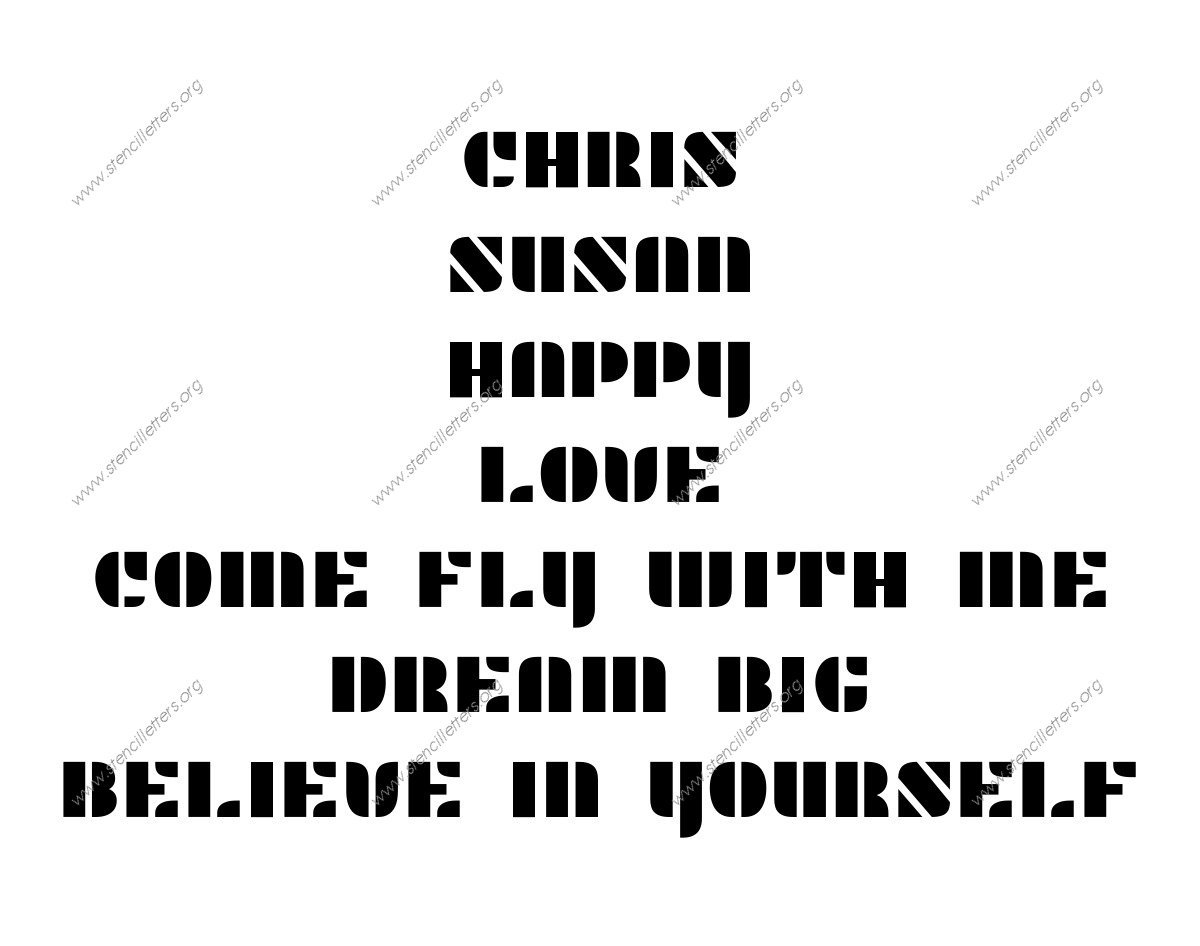 Display Decorative Names, Words, Phrases samples