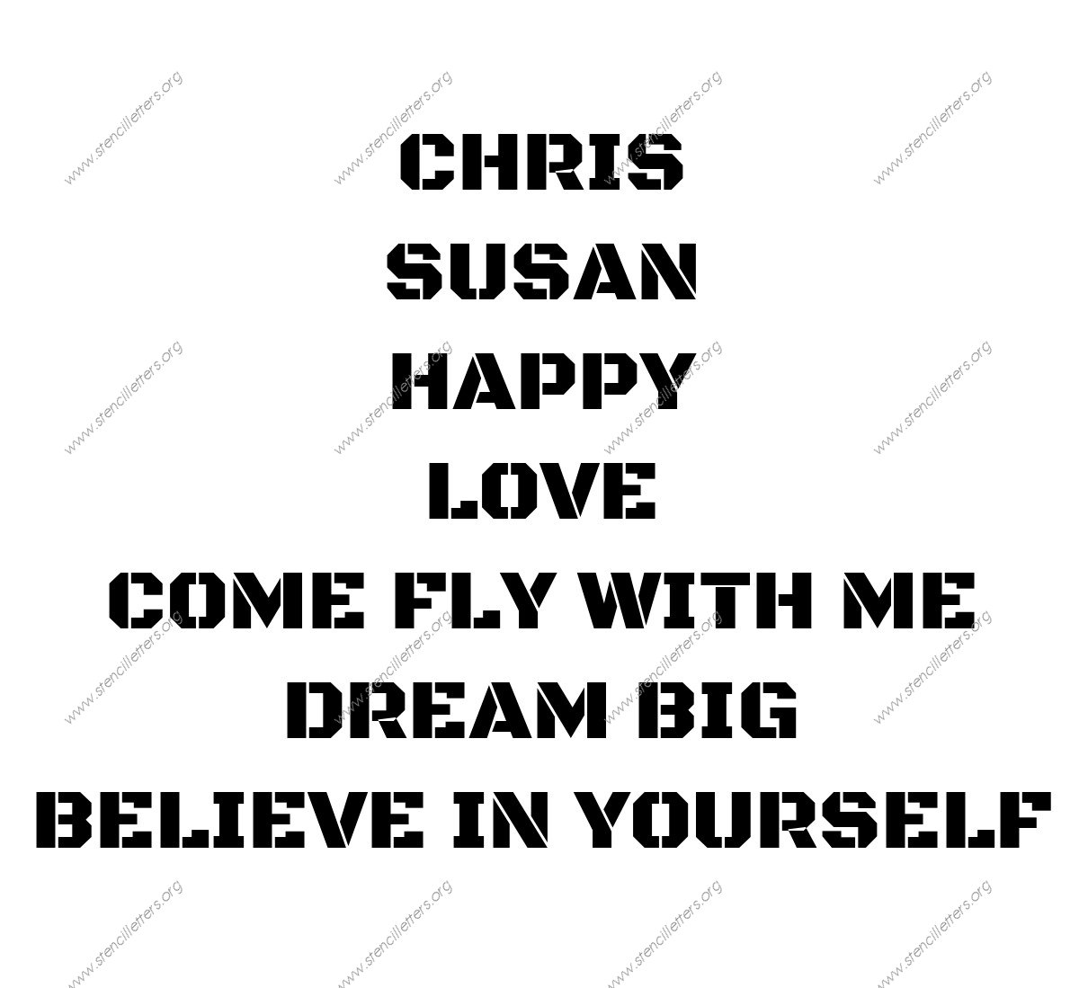 Heavy Poster Bold Names, Words, Phrases samples