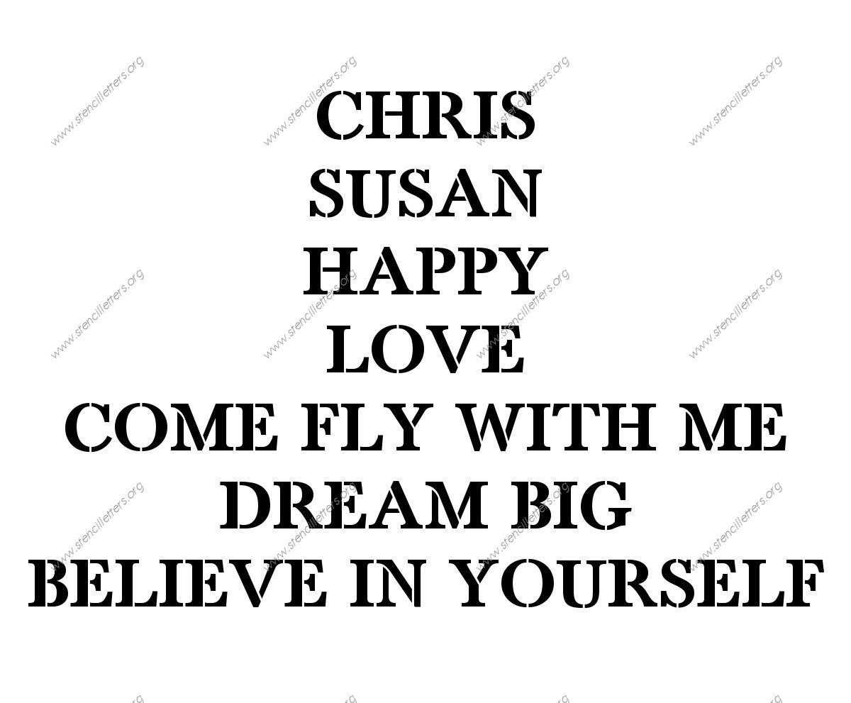 High Contrast Elegant Names, Words, Phrases samples