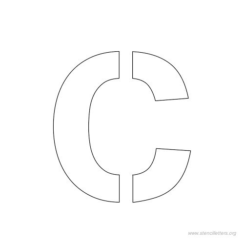 1 inch stencil letter c 1 inch stencil letter c