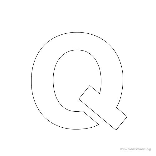 1 inch stencil letter q 1 inch stencil letter q