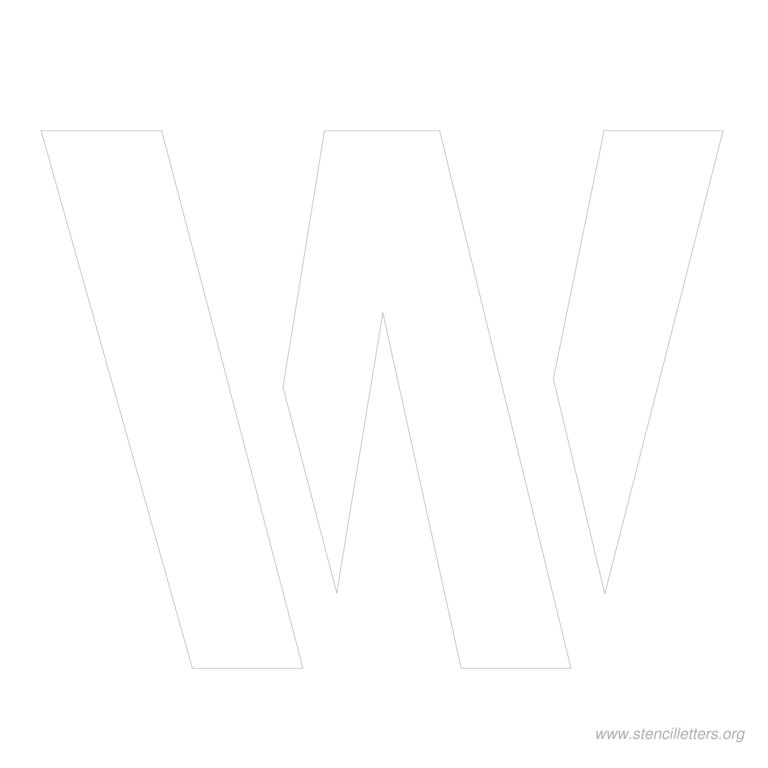 11 inch stencil letter w 11 inch stencil letter w