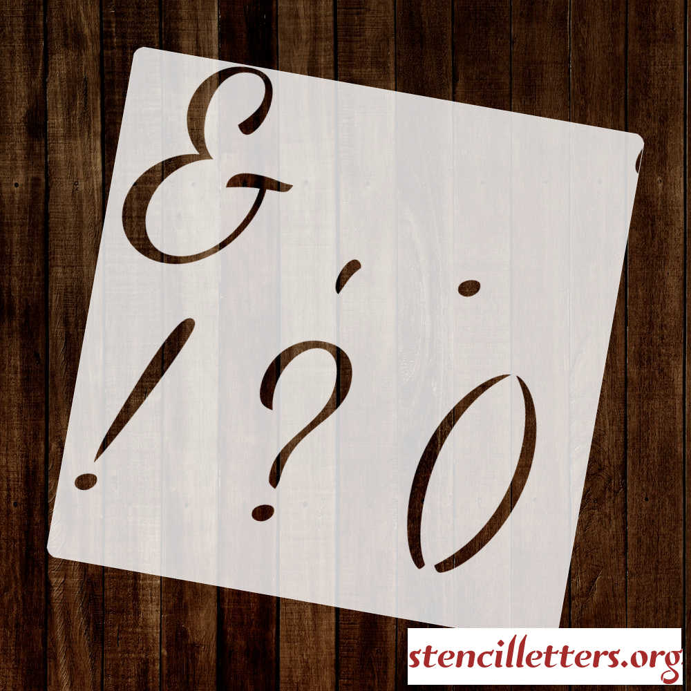 1950’s CURSIVE punctuation 1950’s CURSIVE punctuation