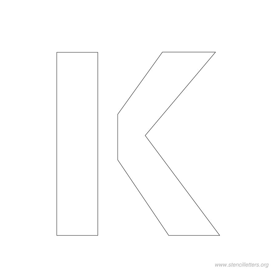 2 inch stencil letter k