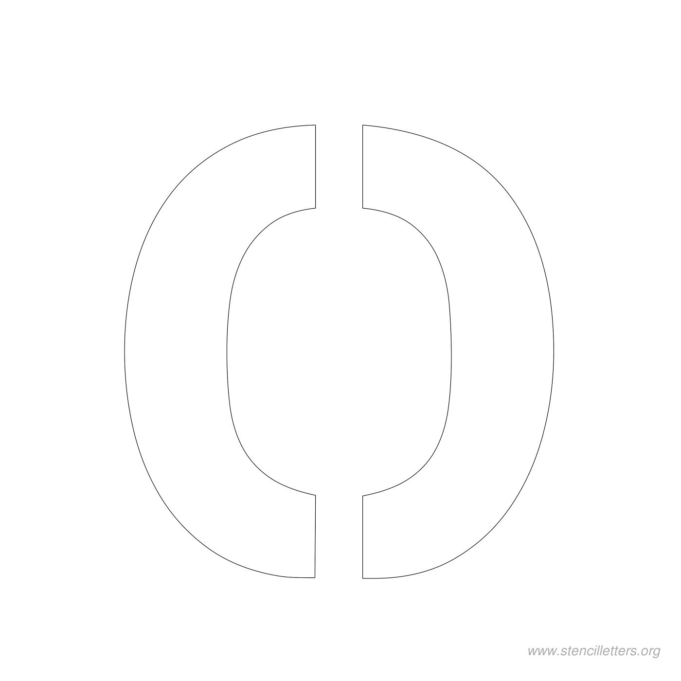 3 inch stencil letter o