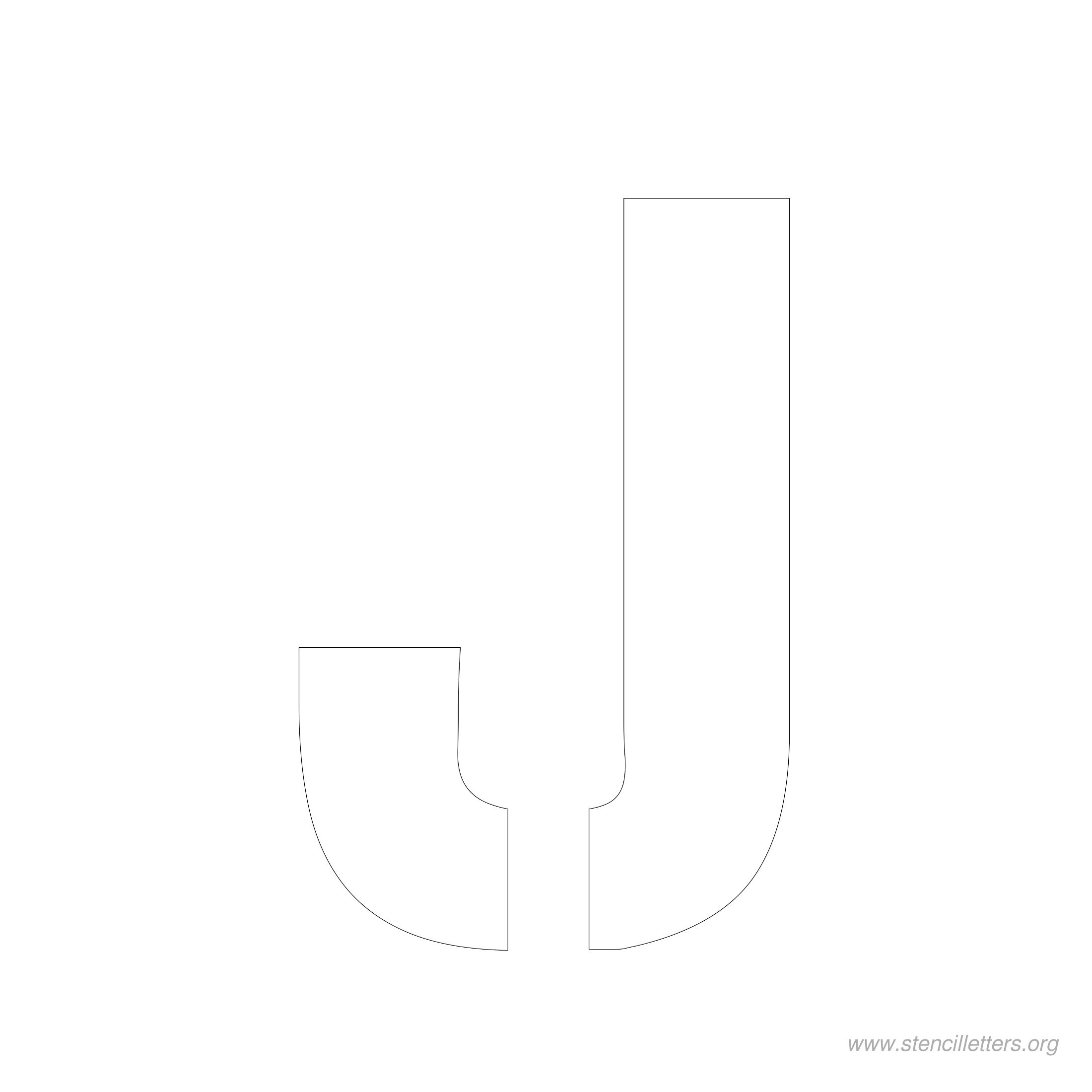 5 inch stencil letter j