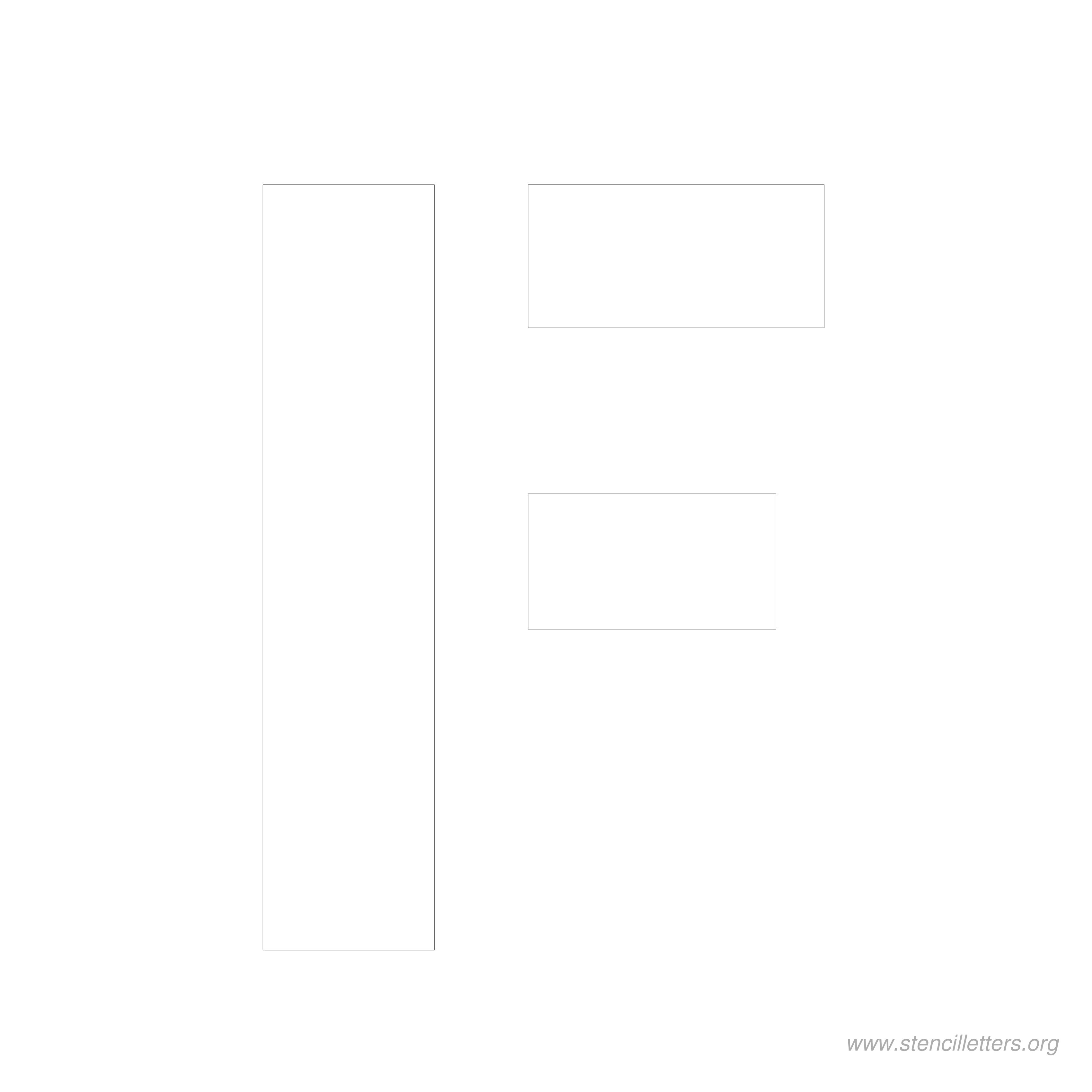 8 inch stencil letter f