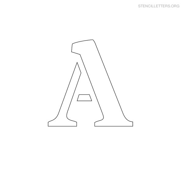 Stencil Letter Uppercase A Stencil Letter Uppercase A
