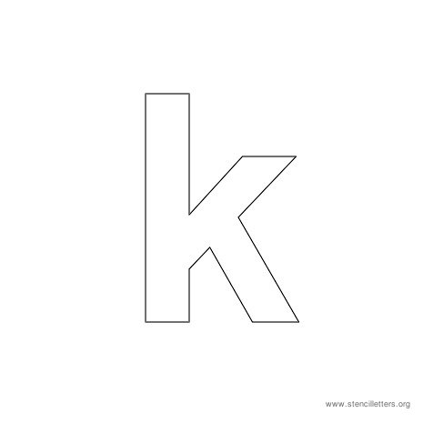 lowercase arial stencil letter k lowercase arial stencil letter k