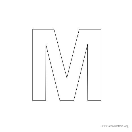 uppercase arial stencil letter m uppercase arial stencil letter m