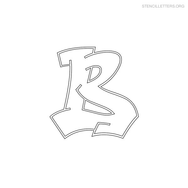 Stencil Letter Graffiti B Stencil Letter Graffiti B