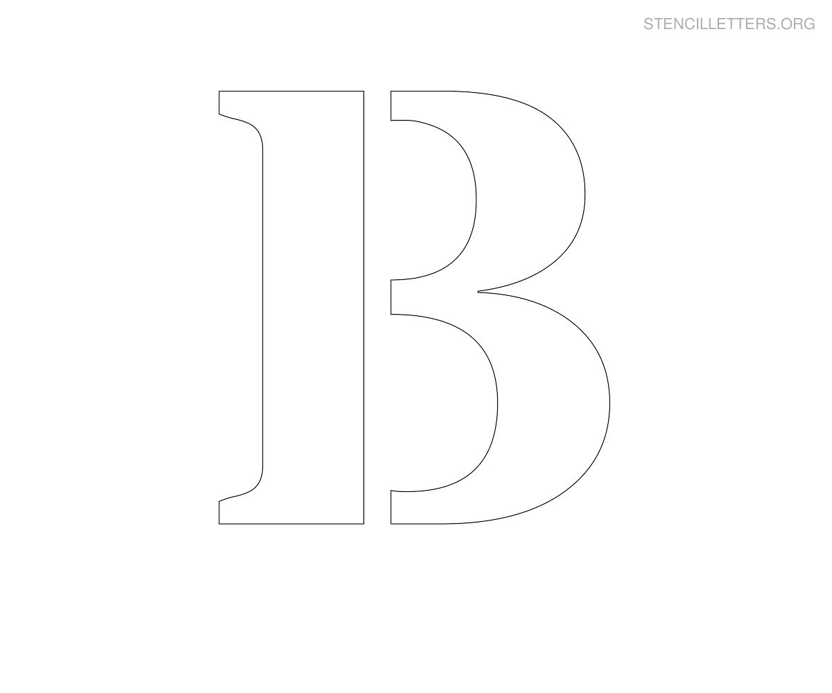 Stencil Letter Large B Stencil Letter Large B