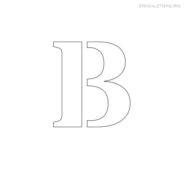 Stencil Letter Uppercase B Stencil Letter Uppercase B