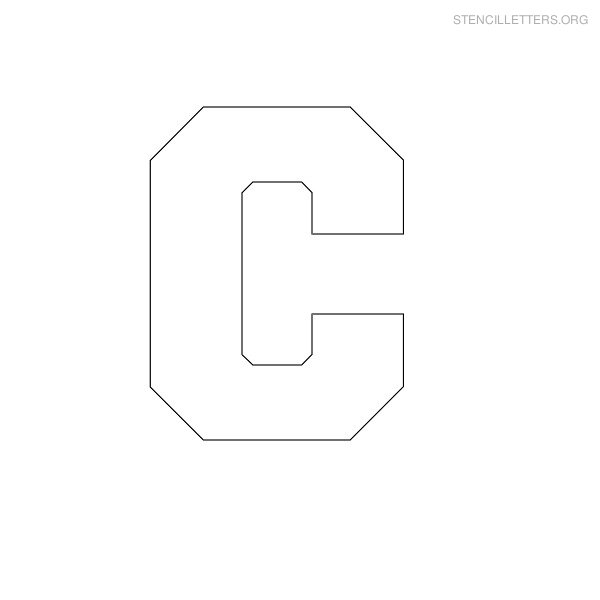 Stencil Letter Block C Stencil Letter Block C