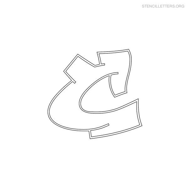 Stencil Letter Graffiti C Stencil Letter Graffiti C