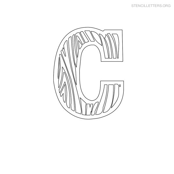 Stencil Letter Wooden C Stencil Letter Wooden C