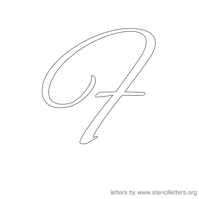 Cursive Letter Stencils F Cursive Letter Stencils F