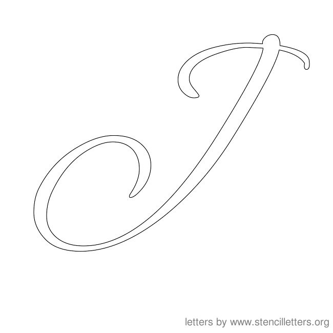 Cursive Letter Stencils J Cursive Letter Stencils J