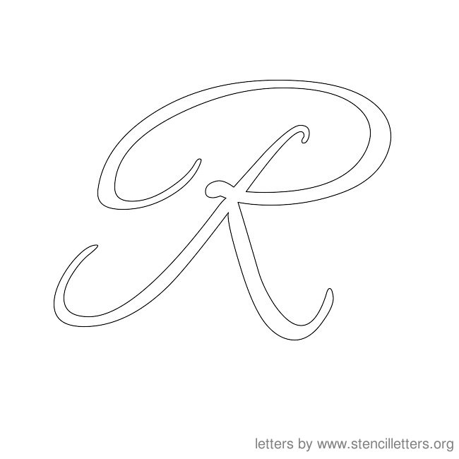 Cursive Letter Stencils R Cursive Letter Stencils R