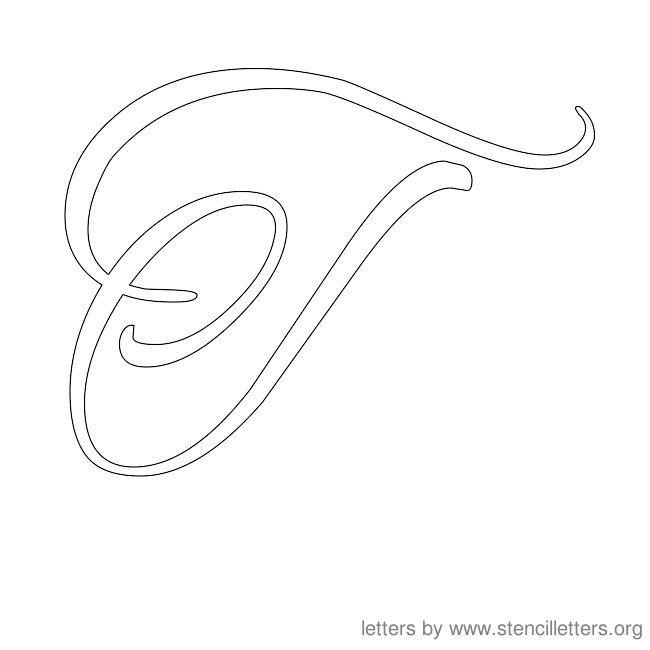 Cursive Letter Stencils T Cursive Letter Stencils T