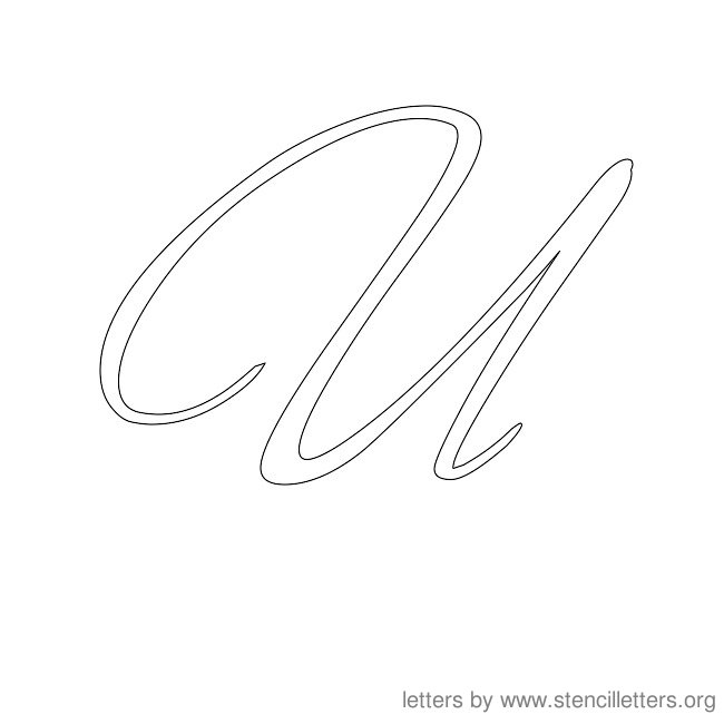 Cursive Letter Stencils U Cursive Letter Stencils U