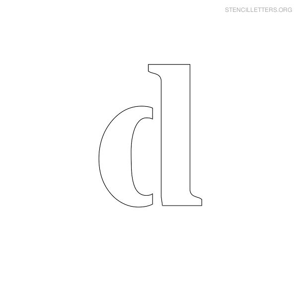 Stencil Letter Lowercase D Stencil Letter Lowercase D