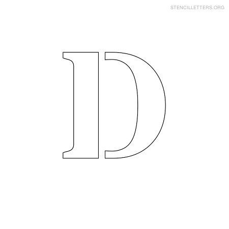 Stencil Letter Small D Stencil Letter Small D