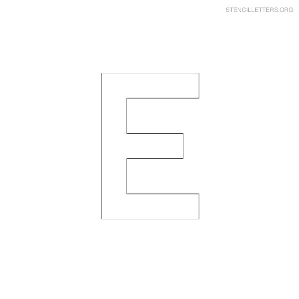 Stencil Letter Military E Stencil Letter Military E