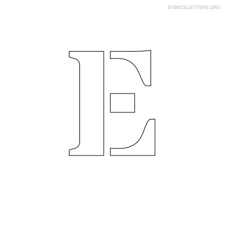 Stencil Letter Small E Stencil Letter Small E