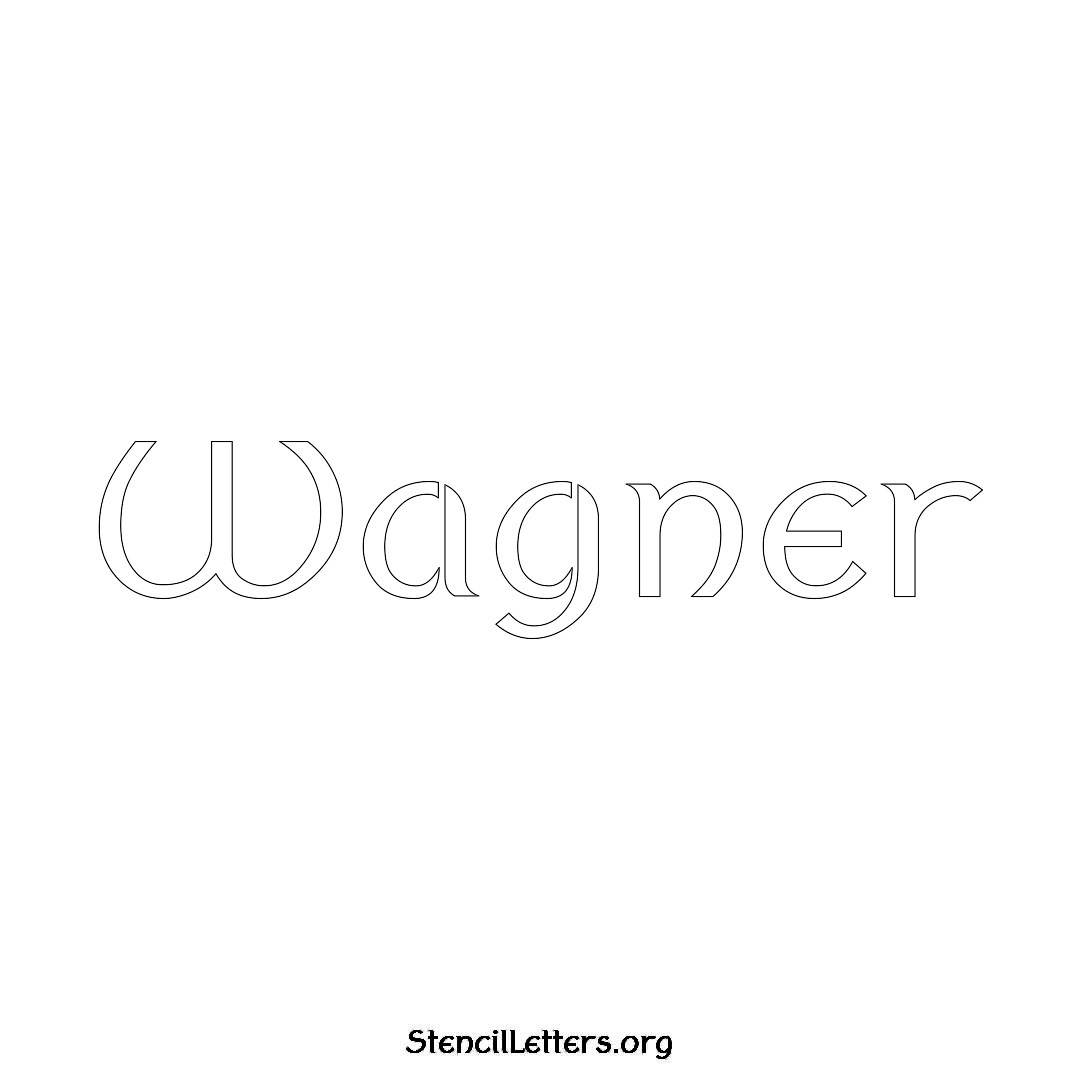 Wagner name stencil in Ancient Lettering
