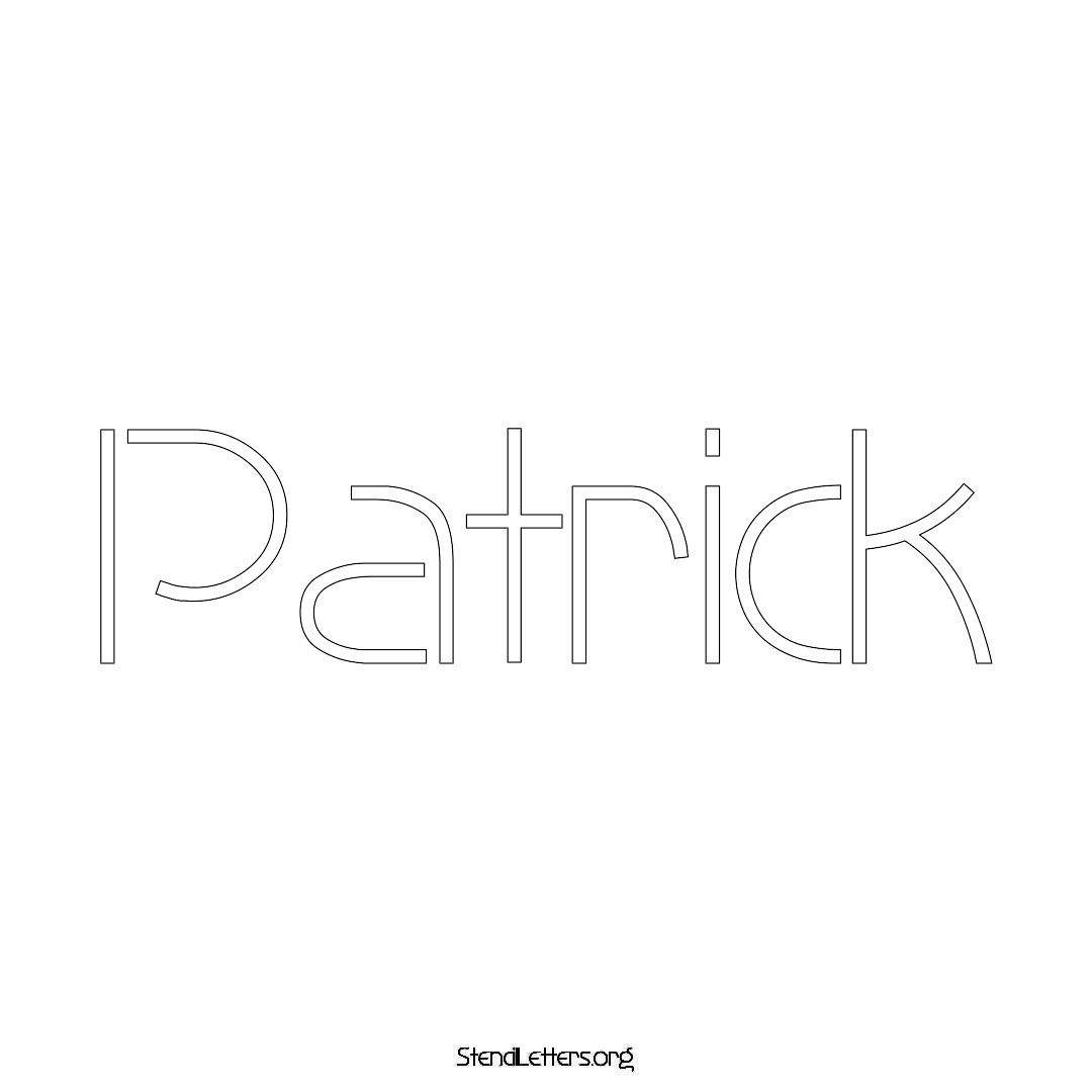 Patrick name stencil in Simple Elegant Lettering