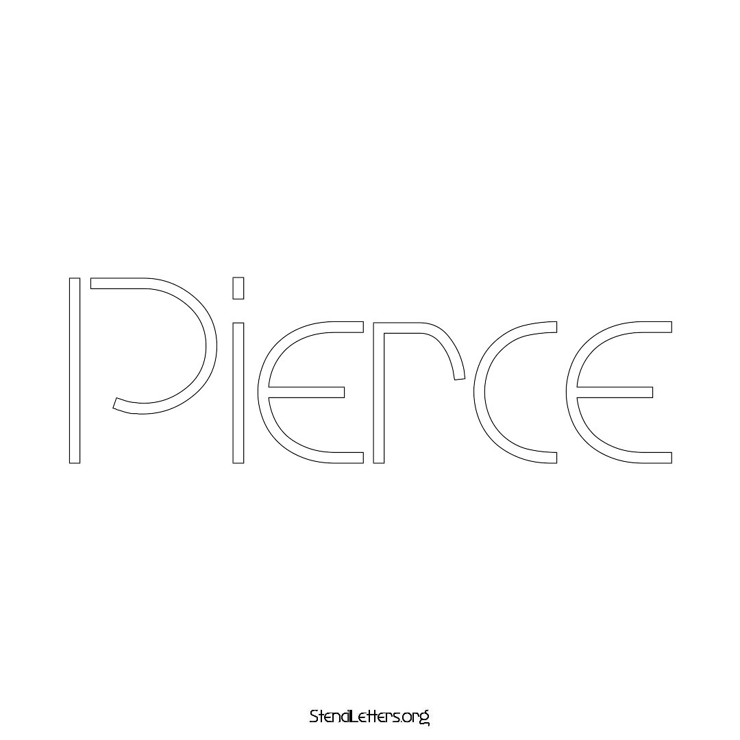 Pierce name stencil in Simple Elegant Lettering