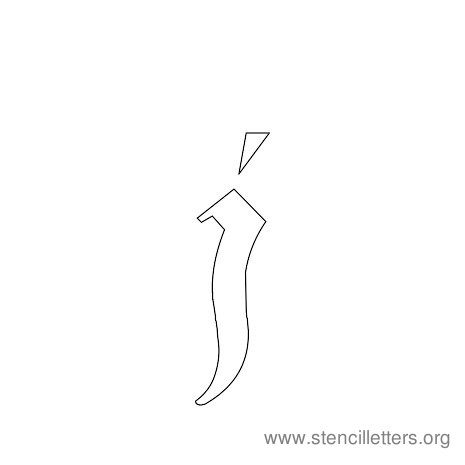 lowercase gothic stencil letter j lowercase gothic stencil letter j