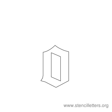 lowercase gothic stencil letter o lowercase gothic stencil letter o