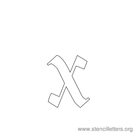 lowercase gothic stencil letter x lowercase gothic stencil letter x