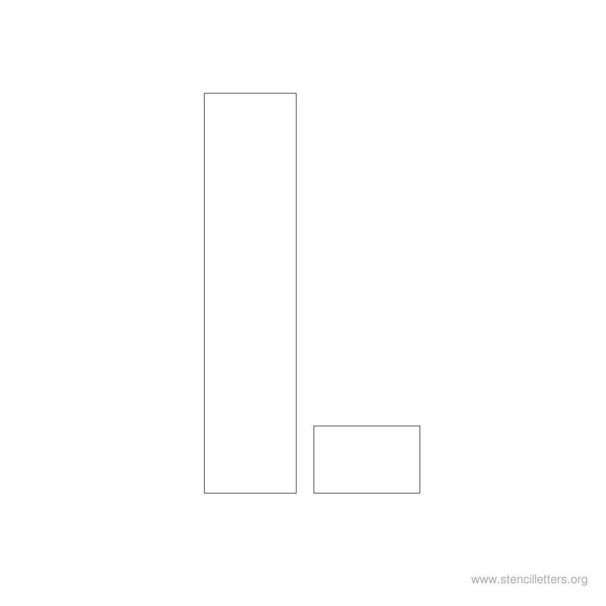 Large Stencil Letters Style #1 L Large Stencil Letters Style #1 L