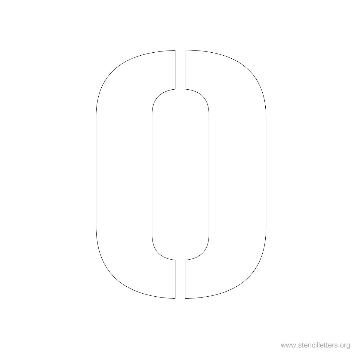 Large Stencil Letters Style #1 O Large Stencil Letters Style #1 O