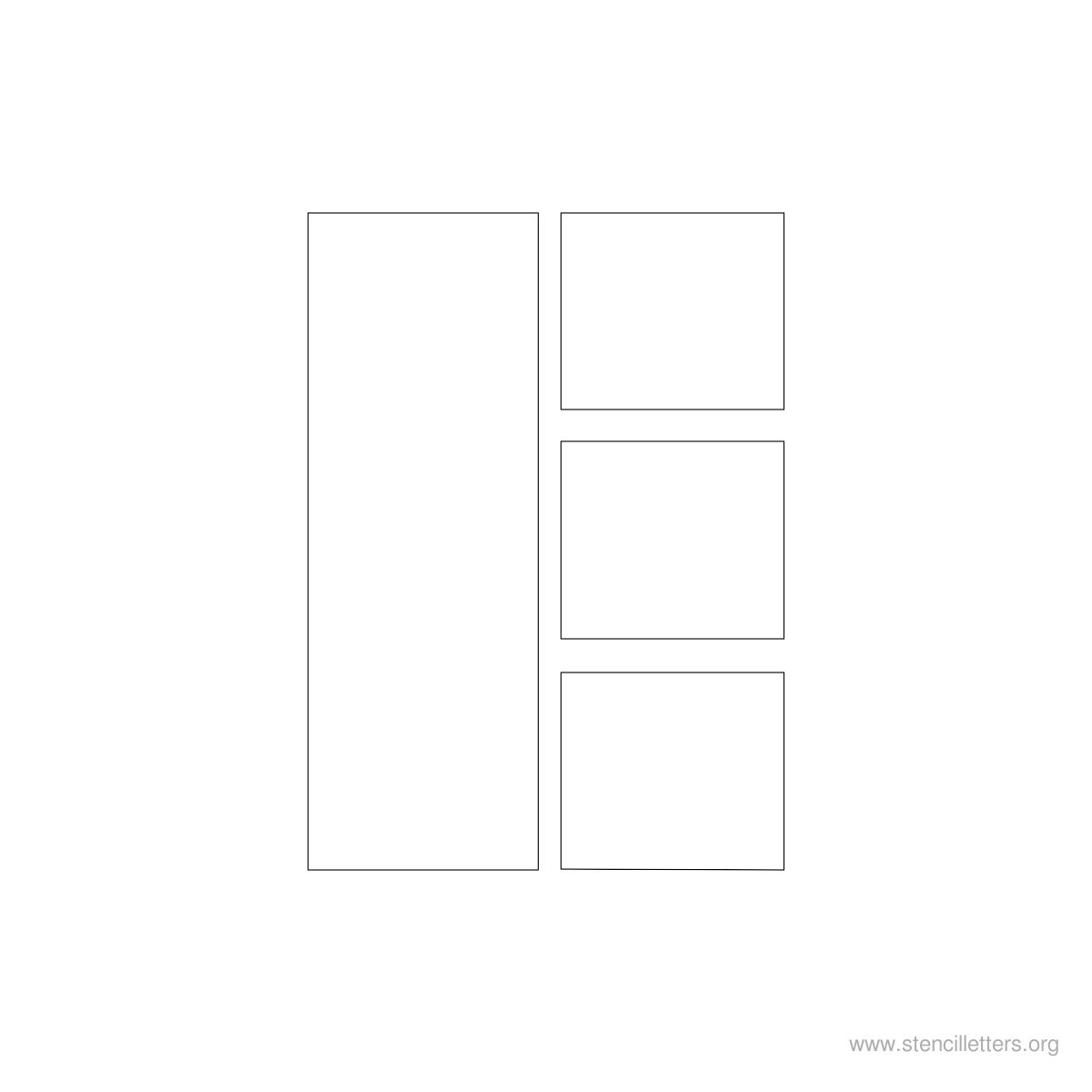 Large Stencil Letters Style #3 E