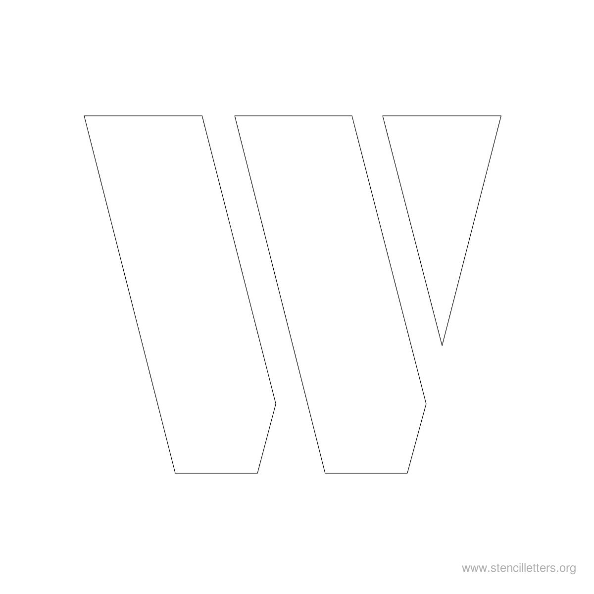 Large Stencil Letters Style #3 W