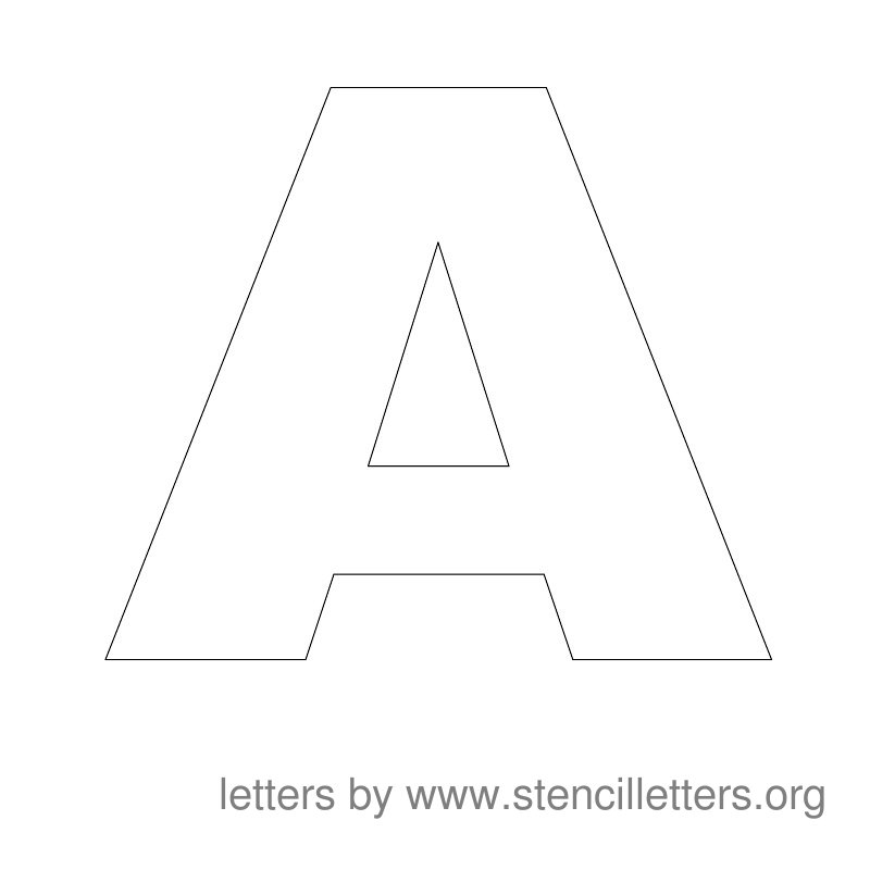 Large Stencil Letters Alphabet A Large Stencil Letters Alphabet A