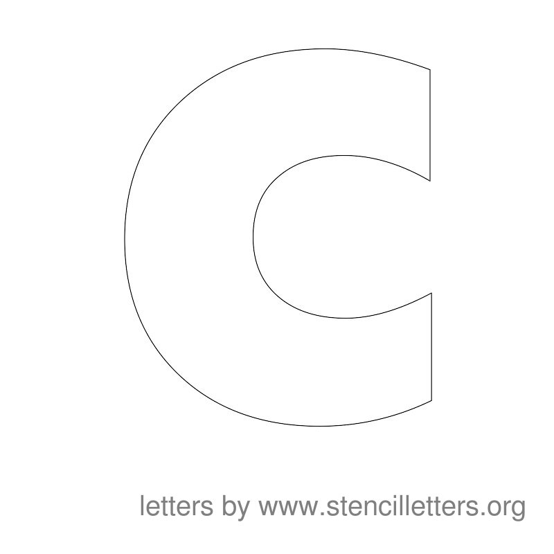 Large Stencil Letters Alphabet C Large Stencil Letters Alphabet C