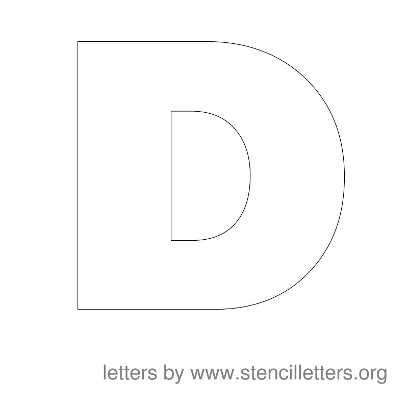 Large Stencil Letters Alphabet D Large Stencil Letters Alphabet D