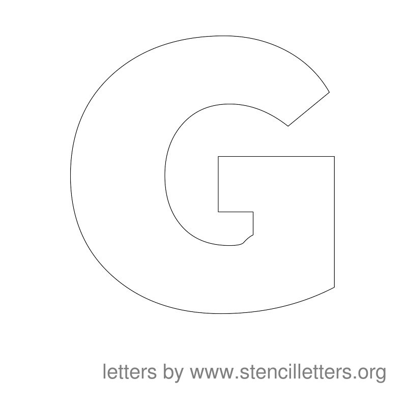 Large Stencil Letters Alphabet G Large Stencil Letters Alphabet G