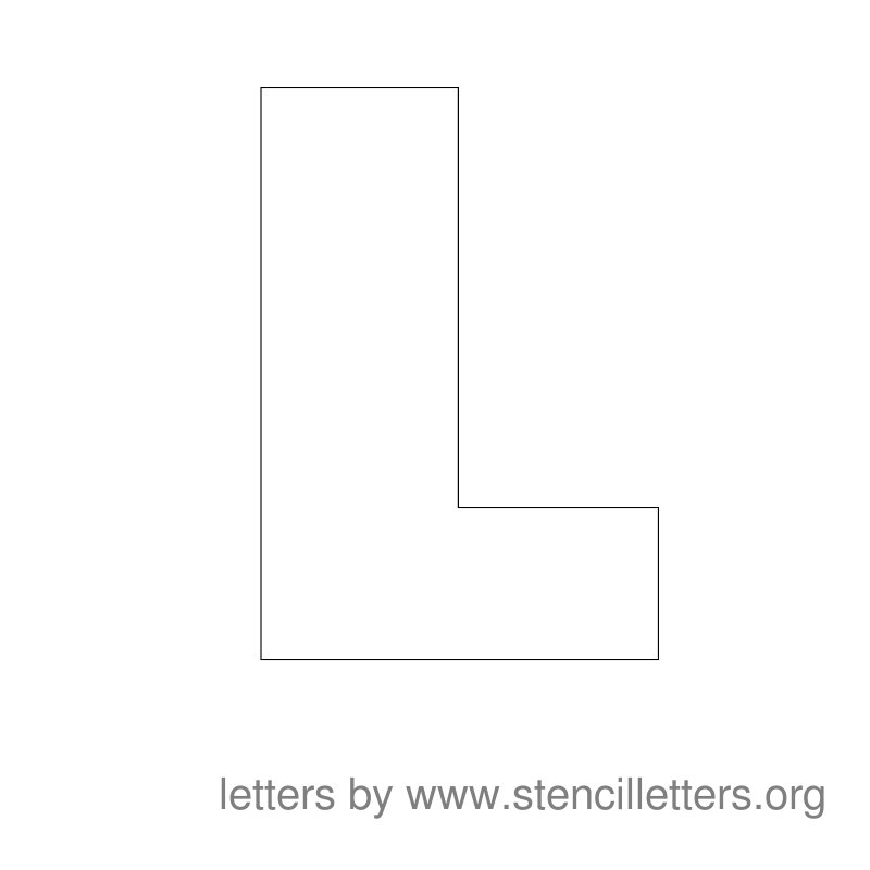 Large Stencil Letters Alphabet L Large Stencil Letters Alphabet L