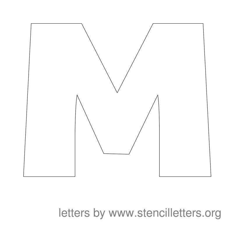Large Stencil Letters Alphabet M Large Stencil Letters Alphabet M